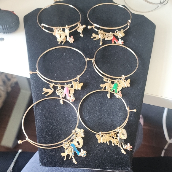 Jewelry - Gold Tone Charm Bangle (Choose One)